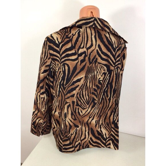 Silkland Animal Print Jacket Blazer Womens 2XL - Picture 3 of 7